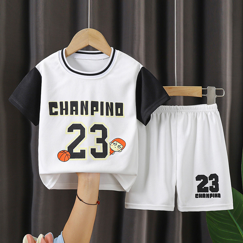 Designer Kids Jerseys Sets Childrens Apparel Summer Kid Handsome Basketball Suit -6 Outdoor Loose Short Sleeve Pants Two Piece Set DPD24081912