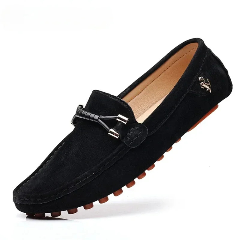 Design Suede Loafers Genuine Leather Slip On Moccasins Comfy Driving Shoes For Men Tenis Hombres Chaussure Homme