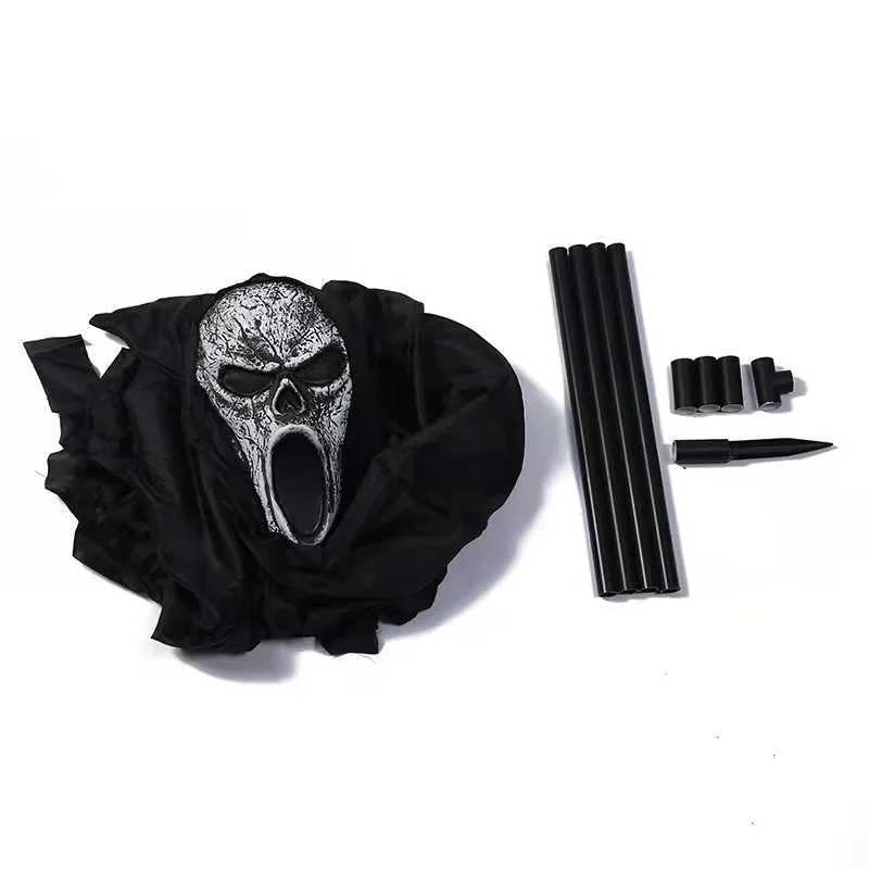 Garden Ghostface Scarecrow Halloween Decor Outside Hanging Scary Ghost Scarecrow Decorations Creative Courtyard Bird RepellerXJ240817