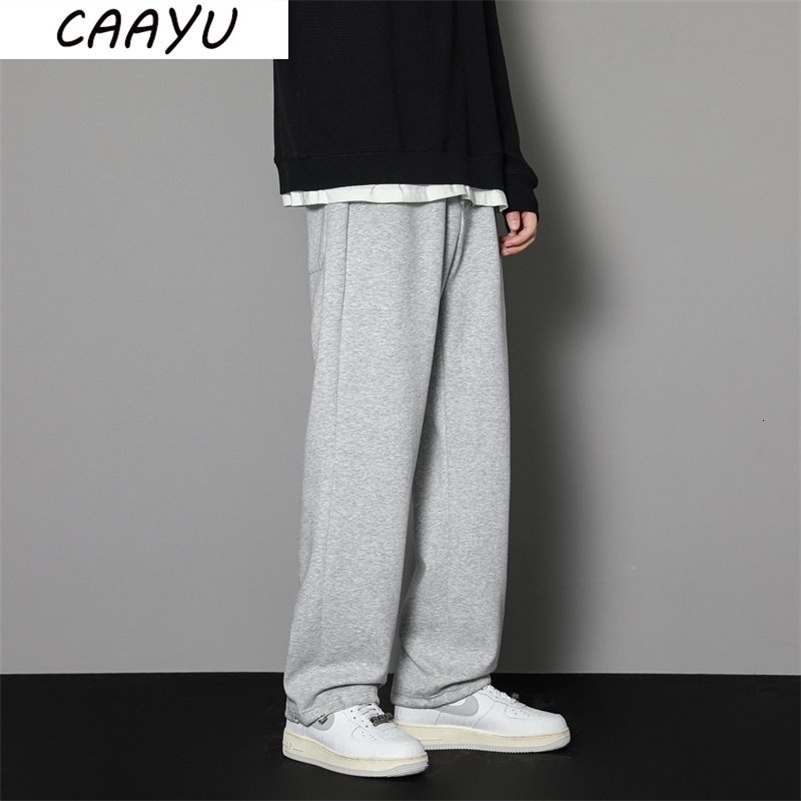 CAAYU Sweatpants Mens Straight Pants Large Size Male Loose Black Casual Pants Streetwear Sport Trousers Joggers Oversize Sports 240816CJ