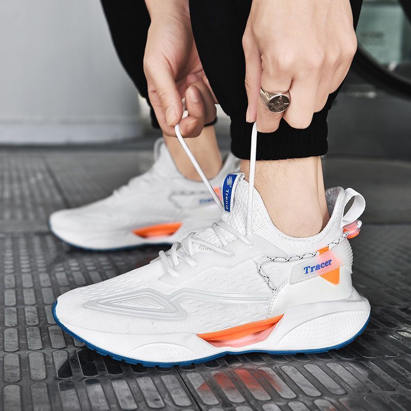 Ddmysports Flying Weaving Running New Korean Fashion Breathable Trendy Men S Sports With Low Top Lacing Casual Shoes For OUTDOOR