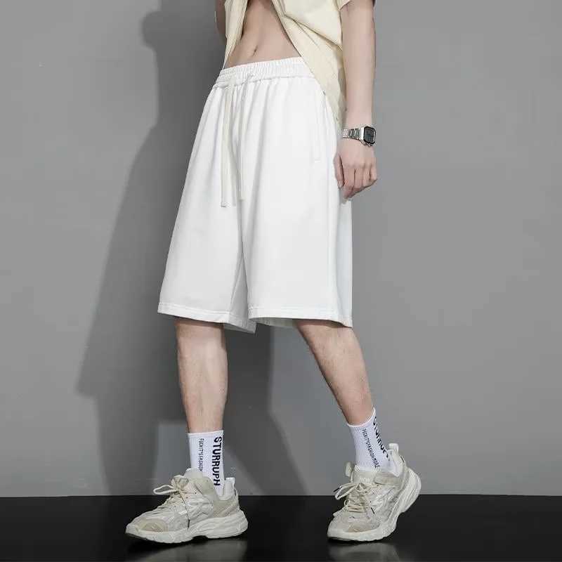 HOUZHOU Mens Summer Sports shorts Lacing Thin Sports Shorts Solid Loose Plus Size Five Piece Pants Casual Fashion Men ClothingXJ240817