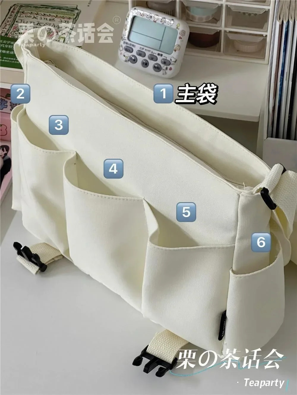 Multipockets Messenger Simple Nylon Shoulder Bag Bolso de Mujer Collage Student School Unisex Crossbody Bags