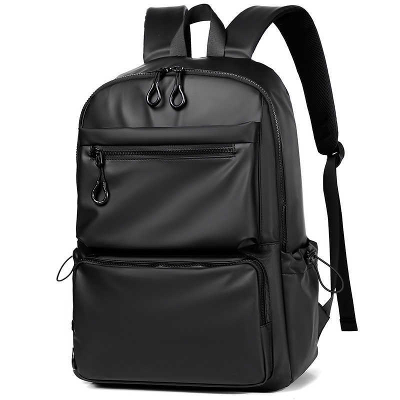 CMM Mens double back leisure computer bag Korean fashion trend student schoolbag Travel Backpack