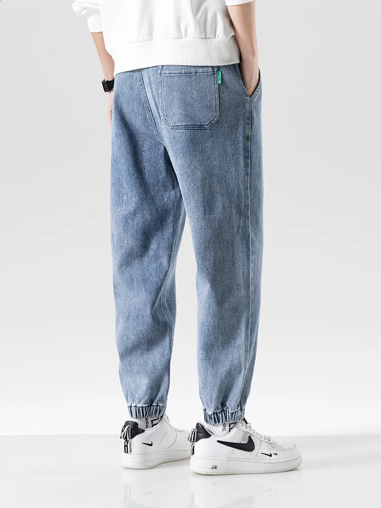 Spring Summer Black Blue Baggy Jeans Men Streetwear Denim Joggers Casual Cotton Harem Pants Jean Trousers Plus Size 6XL 7XL 8XL 240816