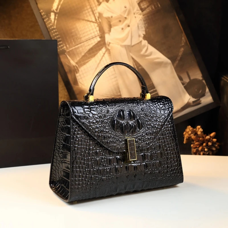 Fashion Print Womens Handbags High-grade Leather Small Square Shell Bag Cross-body Shoulder Bags 240816