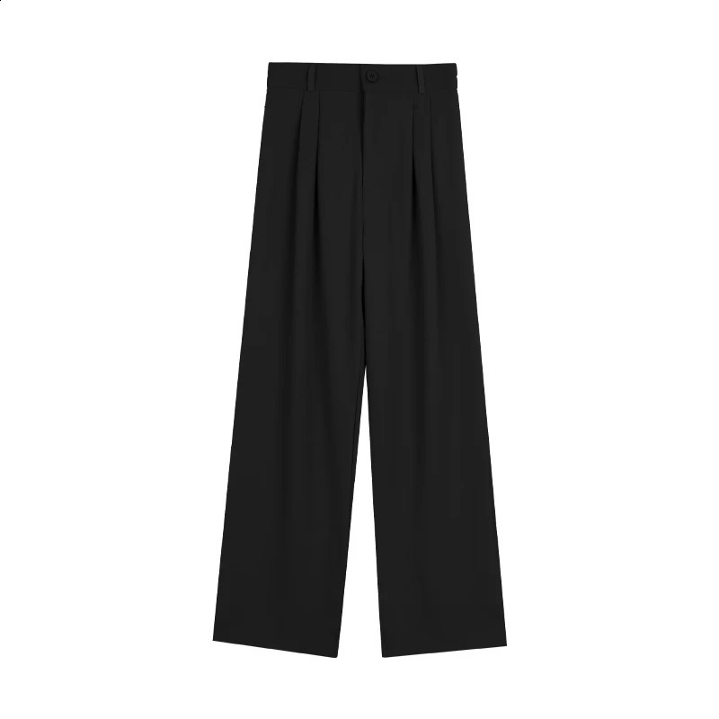 Women Suit Pants Elastic Waist Slimming Casual Pants Autumn Loose Wide Leg Pants Womens High Waist Draped Pants Trendy Pants 240816