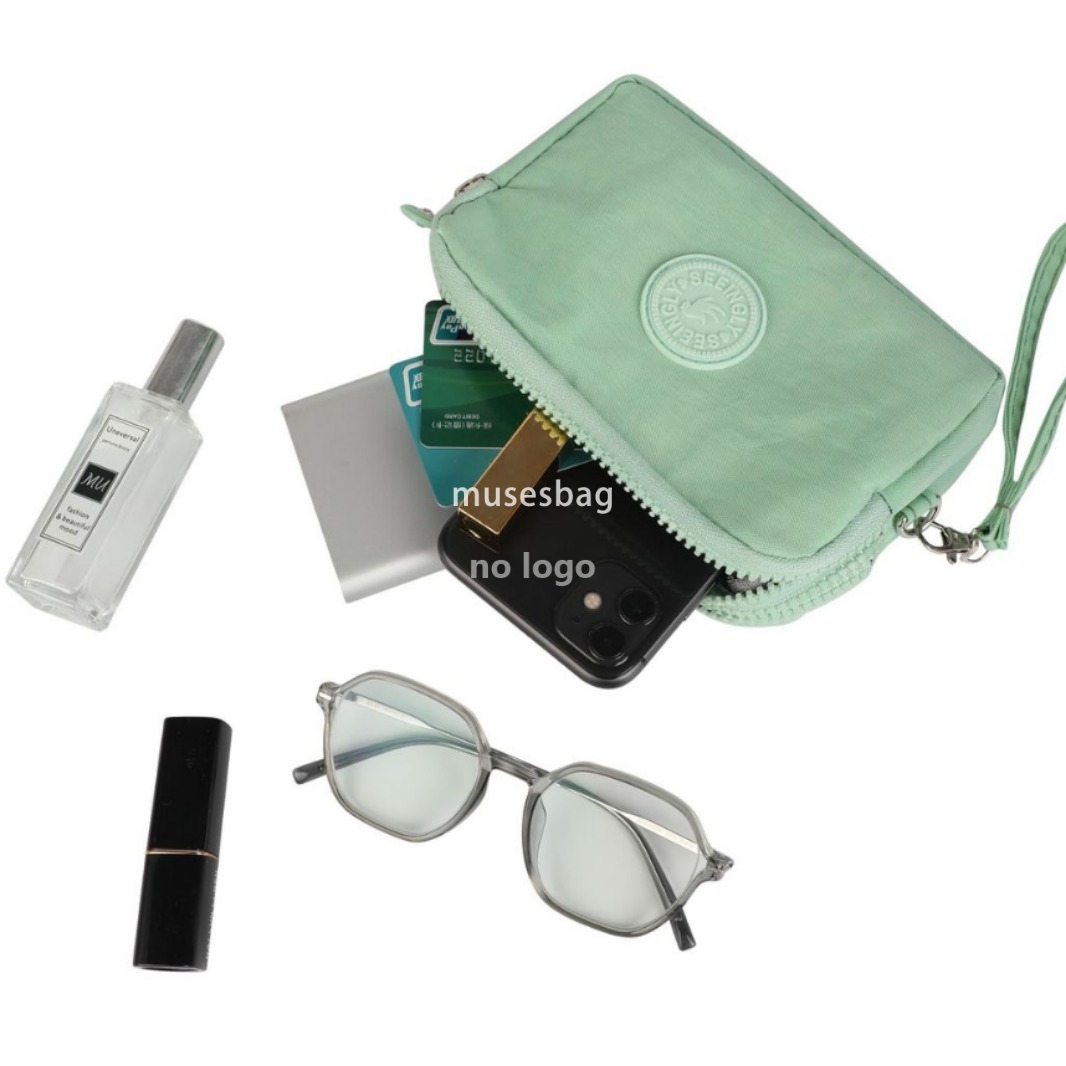Trend simple atmosphere foreign trade phone bag cross-border simple middle-aged mother zipper purse nylon mobile phone bag wholesale