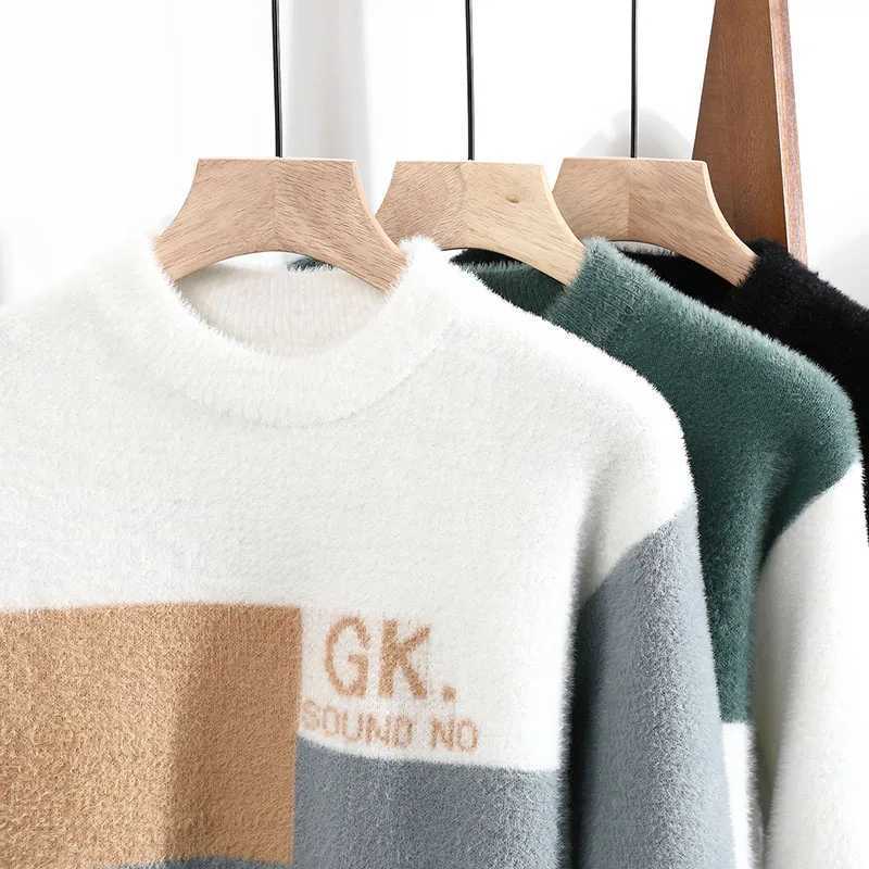 Winter New Fashion Sweater 2023 Mens Knitted Thick Warm Knitted Pulled High Quality Mens Sweater Casual Loose Mens JumperW240729