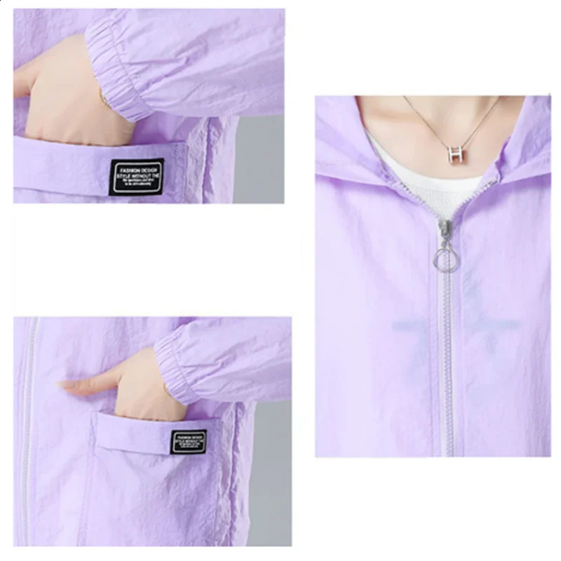 Embroidery Print Hooded Thin Coat Spring Summer Oversize 5xl Loose Jackets Women Casual Sun Protection Outwear Elegant Chaquetas 240819