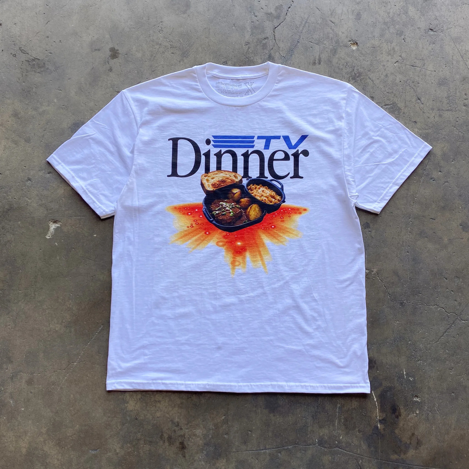 Delicious Food Printed Loose White T-shirts Korean Fashion Street Casual Couple Cotton Tops Plus Size Short-Sleeves 240819