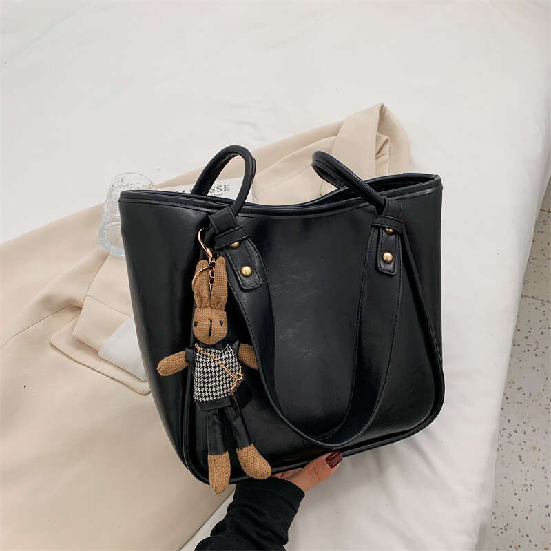Commuting Large Capacity Tote Single Shoulder Armpit Handbag Plain Color Women Shopping Bag High Quality