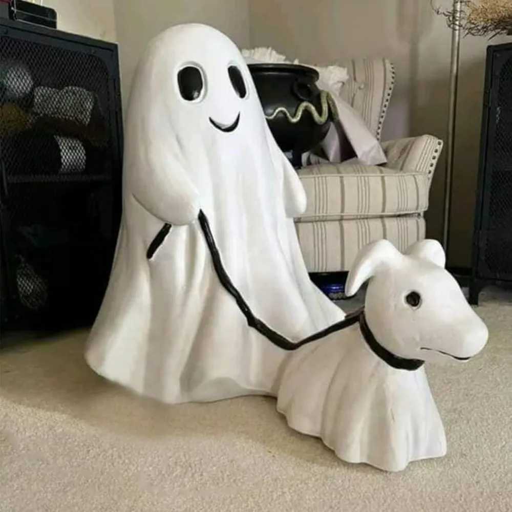 Halloween Dog Walking Statue - Ghost Dog Statue Interior Decoration Ghost Dog Walking W240817