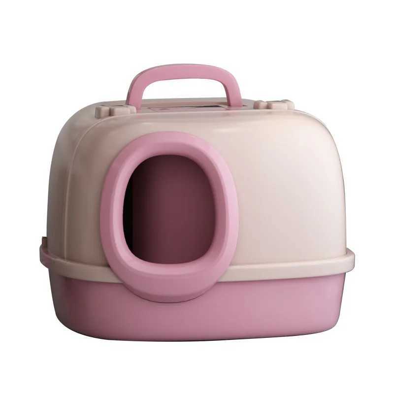 Corridor style fully enclosed large cat splash sand odor proof oversized toilet litter box Y240819