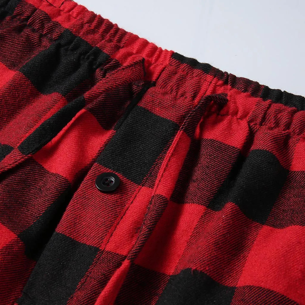 Christmas Casual Pants Fashion MenS Bottoms Plaid Trousers Loose Navidad Joggers Home Sport Pajama Xmas Gift Pantalones 240819