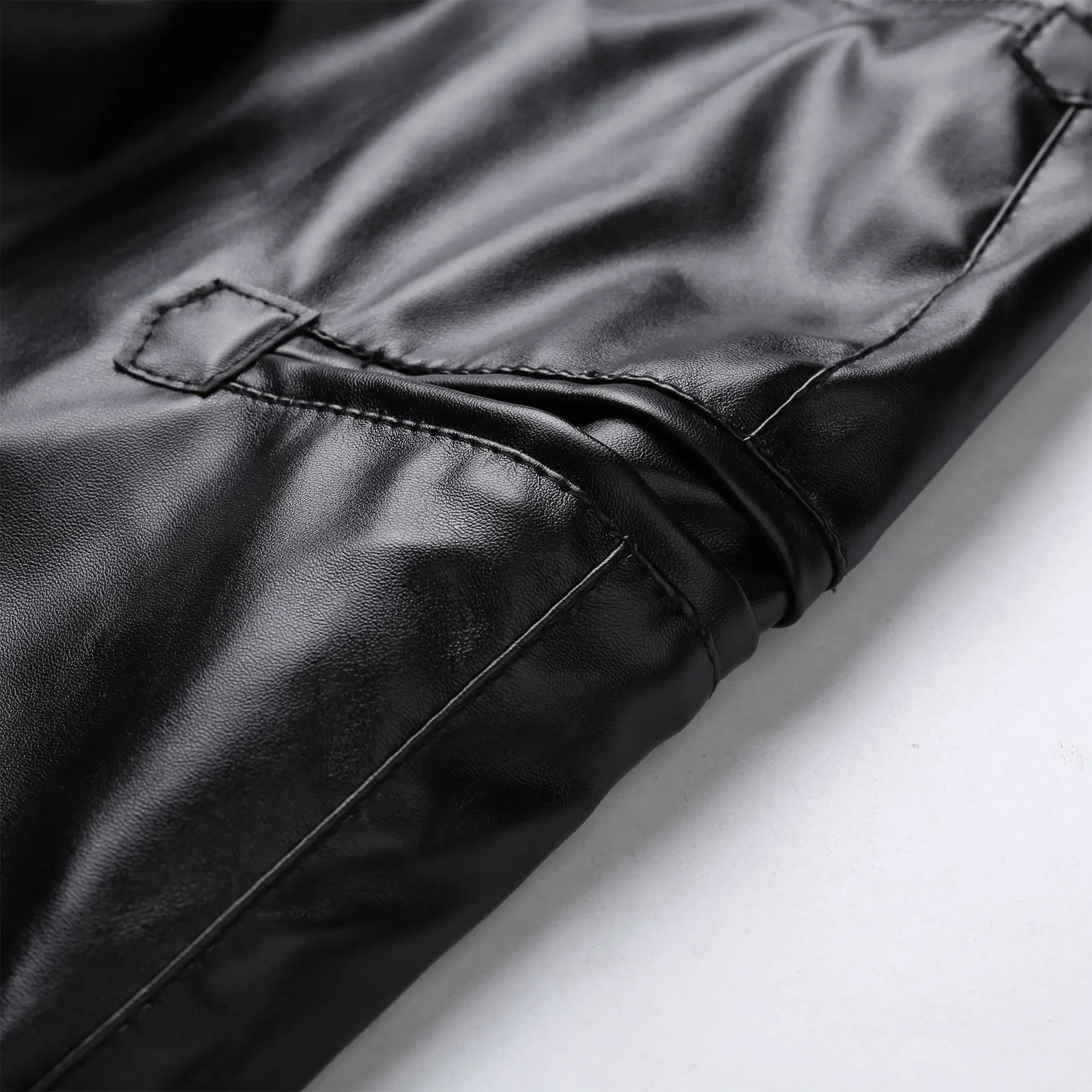 Fashion Men Latex Stretchy Leather Pants Slim Clothing PU Leather Skinny Pants Wet Look Tights Pants Streetwear Trousers 240816CJ