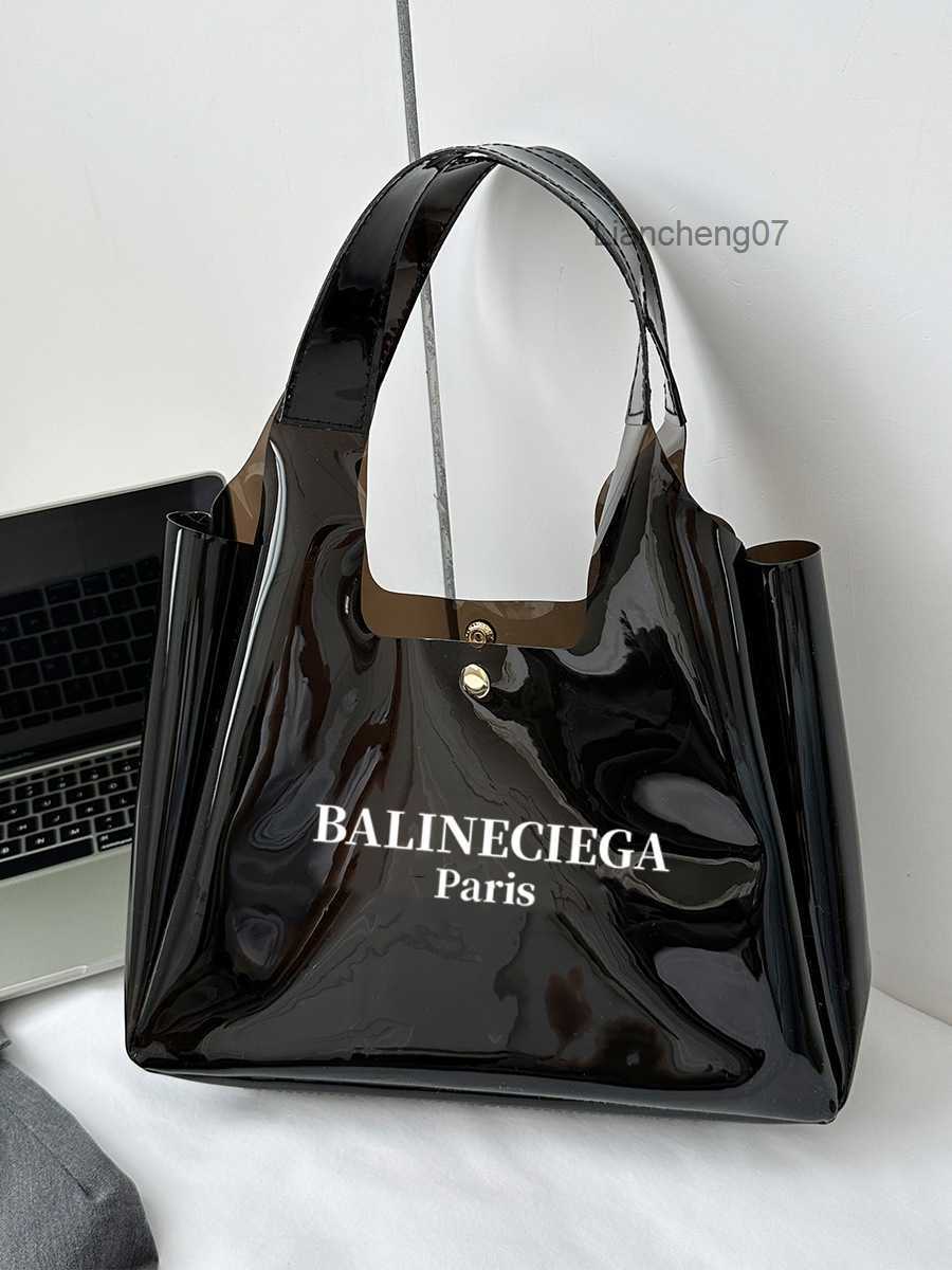 Cross Body Tote Waterproof Jelly Transparent Shoulder Laser PVC Packaging Bag Colorful Cosmetics Souvenir Y2408196Q4DZHW3
