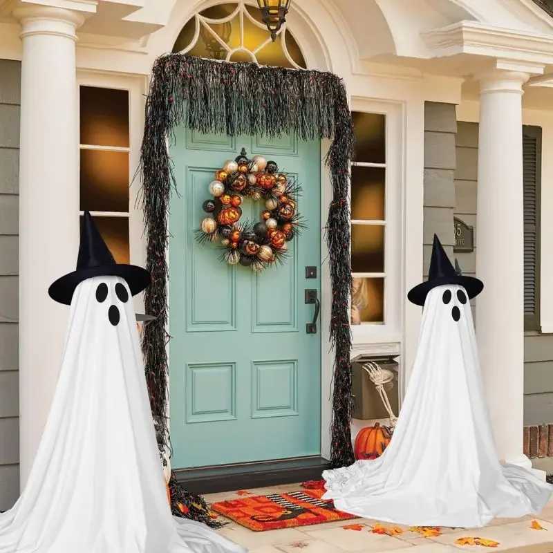 Halloween Decor Outdoor Halloween Party Decor Indoor Spooky Ghost Decor With Remote Control String Lights Halloween Ghost Lights CL240819