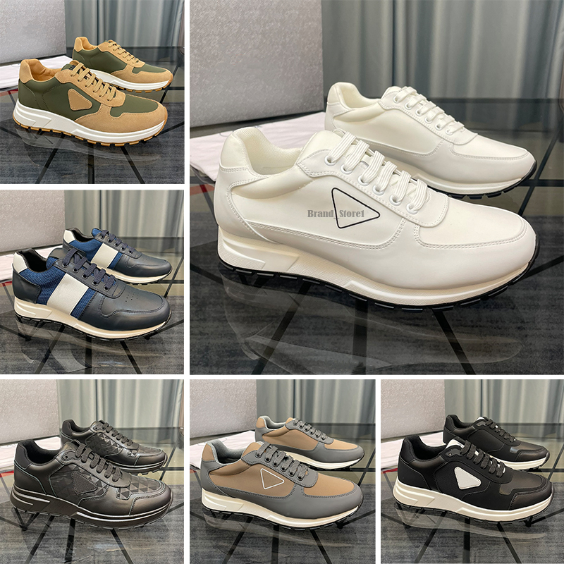 Designer Prax 01 Sneakers Men Casual Shoes Low-top Leather Running Shoes High quality cowhide Breathable comfortable Trainers With box Size 38-46