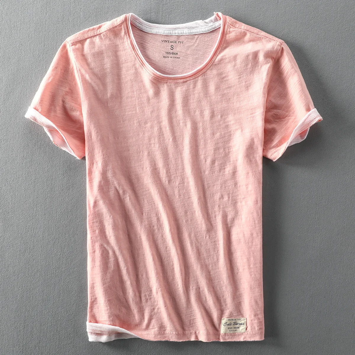 Summer Fashion Mens Japan Style Bamboo Cotton Solid Color Short Sleeve T-Shirt Male Casual Simple Soft Thin White Tee Tshirts 240816