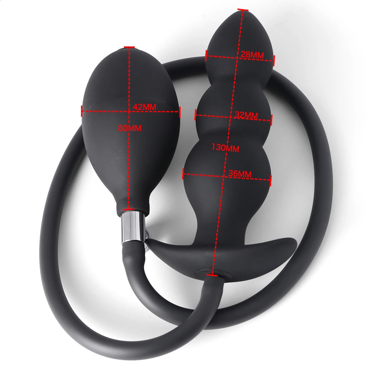 Inflatable Anal Plug Metal Ball Butt Plug Sex Toys For Men Women Huge Anus Ass Butt Dilator Prostate Massager G Spot Stimulator 240813
