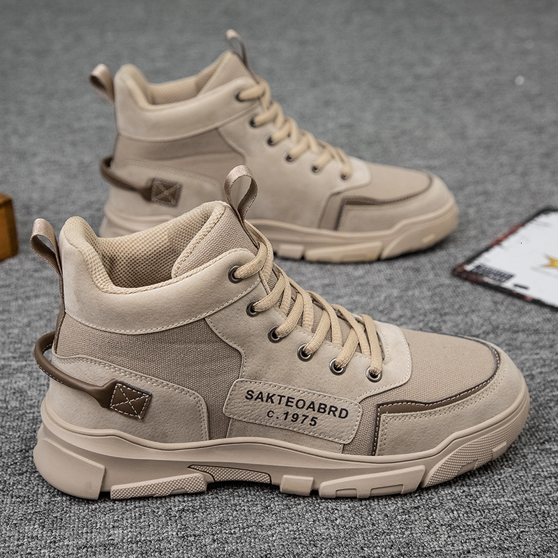 Ddmyoutdoor Igh Top Lace Up Men S Autumn Winter New British Style Work Shoes Casual And Fashionable Martin Boots OUTDOOR
