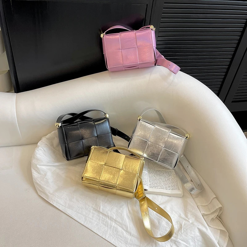 Top Shoulder Bag Woven Bags For Women Leather Fashion Messenger High Quality Crossbody Purse Trendy 240816