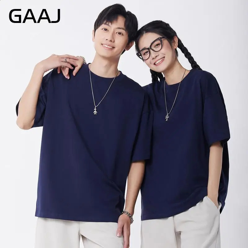 250grams 8.8oz Oversized T Shirt Men100% Cotton Heavy Weight Cotton Solid TeeSummer Drop Shoulder Short Sleeve Loose T-shirt 240819