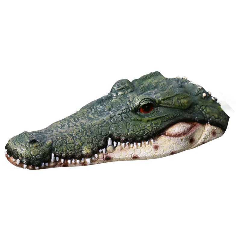 Creative resin floating crocodile hippopotamus horror statue outdoor garden pond decoration home garden Halloween decoration W240817