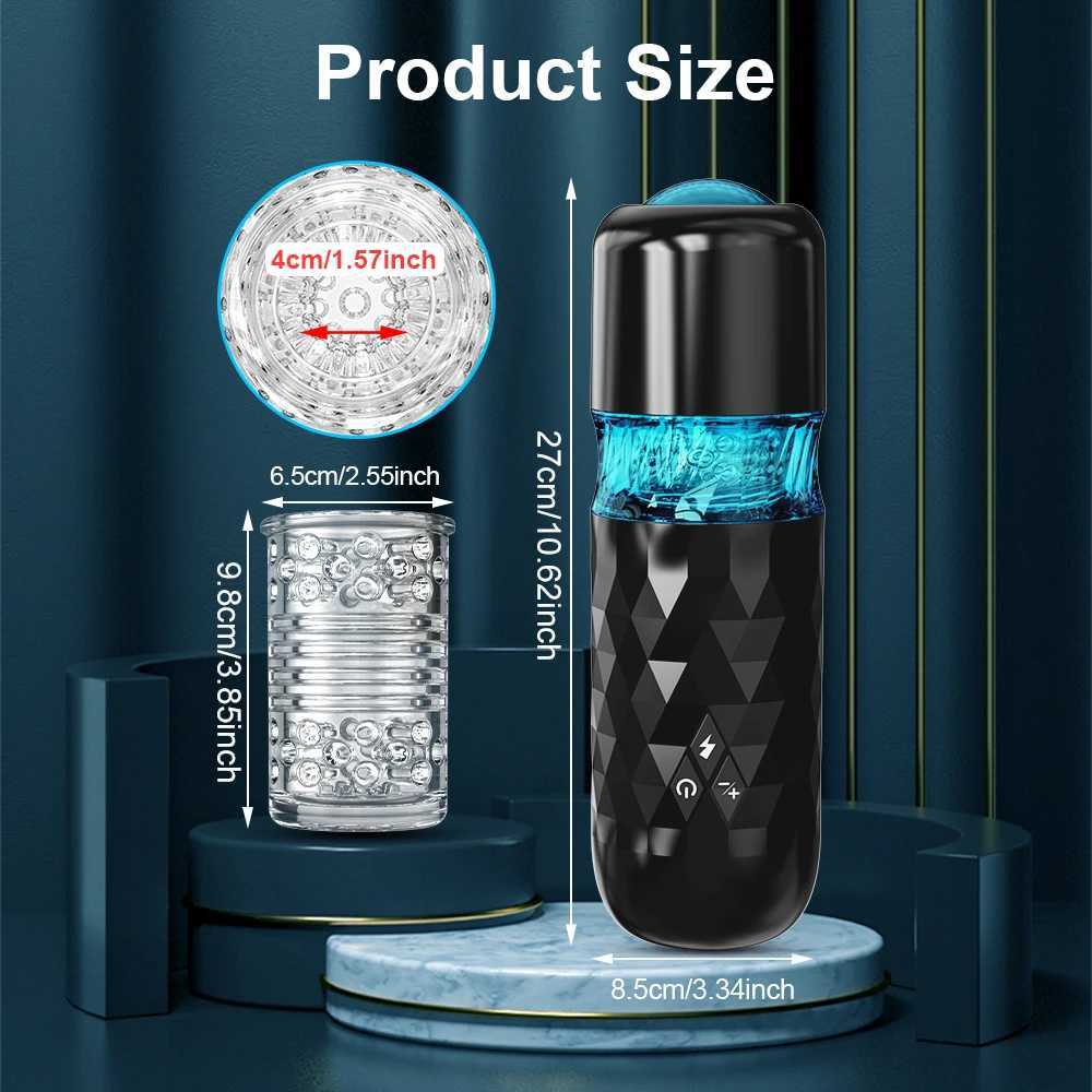 Automatic Telesic Rotation Male Masturbator Cup Vagina Masturbation Sex Toys Real Doll Toy for Men Goods for Adults Piston 18W250224