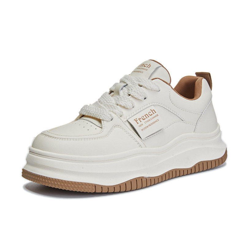 Ddmysports Ddmysports Genuine Leather Small White Women In Spring New Round Toe Flat For Casual And Versatile Shoes Children S Eight Increasing OUTDOO
