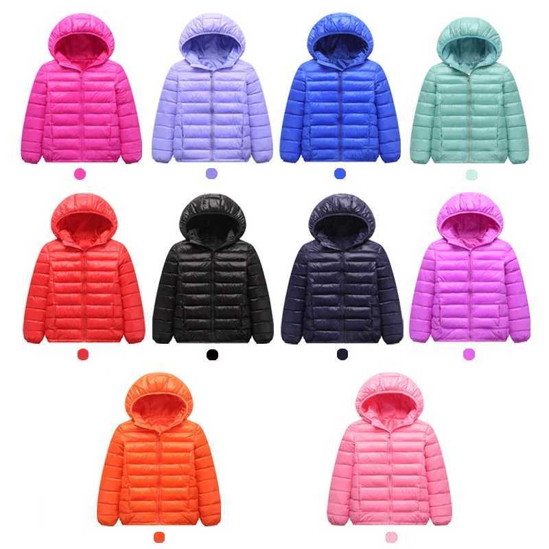 2024 New Fashion Childrens Down Jacket for Boys and Girls Unisex Autumn Warm Hoodie Youth Winter Zipper Jacket 3-12W240814