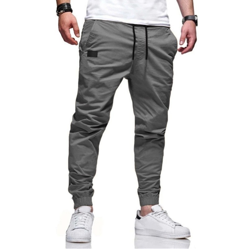 Mens Casual Sports Pants Sweatpants Male Jogger Cargo Harem Pencil Pants Trousers Multi-pocket Sweatwear 240816