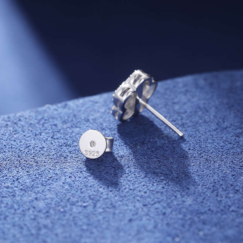 Pass Tester Sterg Sier Fine Jewelry Gold Plated Vvs Moissanite Jewellery Dia Stud Earrings