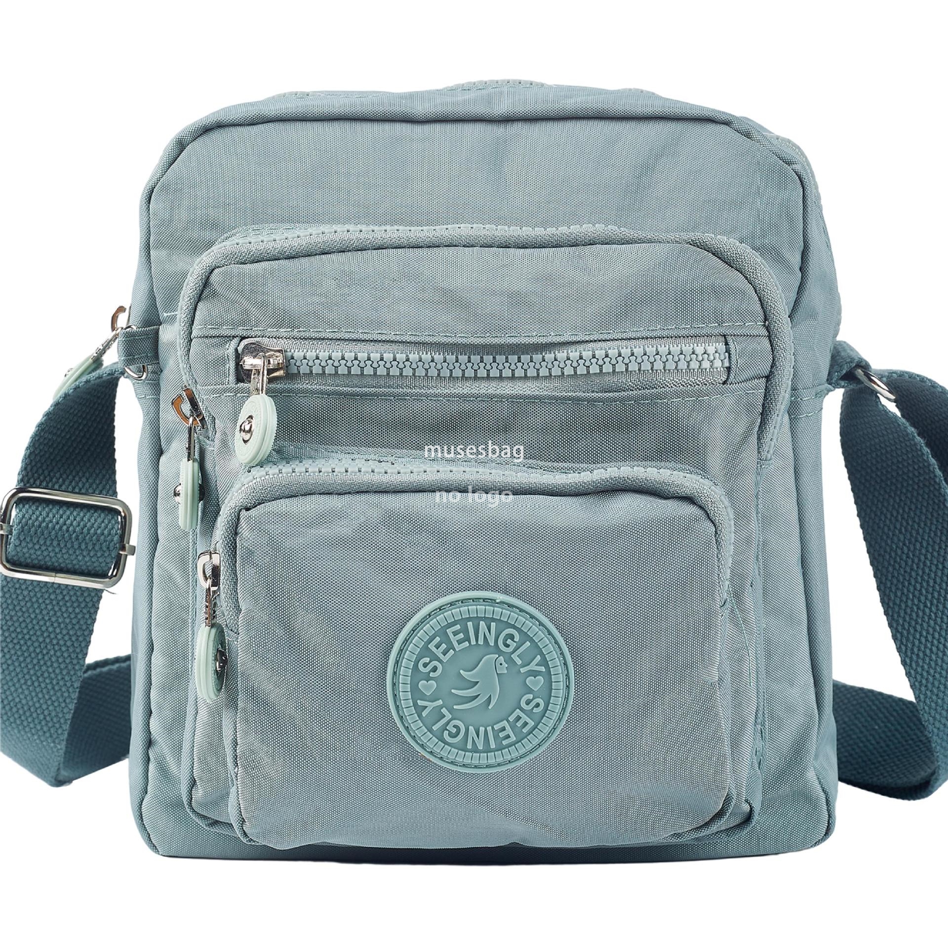 New daily simple single shoulder crossbody bag foreign trade waterproof wear-resistant lightweight multi-pocket large capacity nylon wash bag wholesal