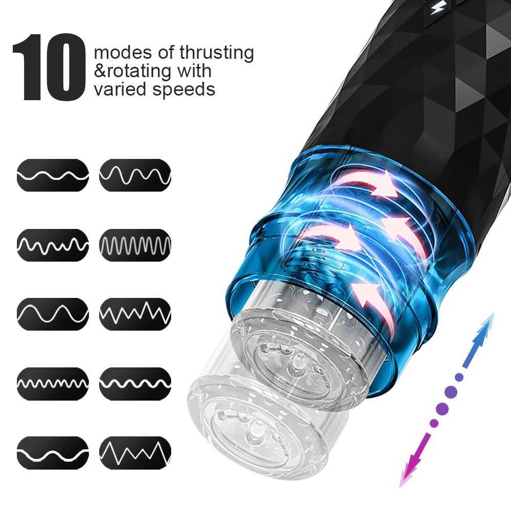 Automatic Male Masturbator Telesic Rotation Vagina Masturbation Equipment Sex Toys for Men Goods for Adults Piston MastubatorW250114
