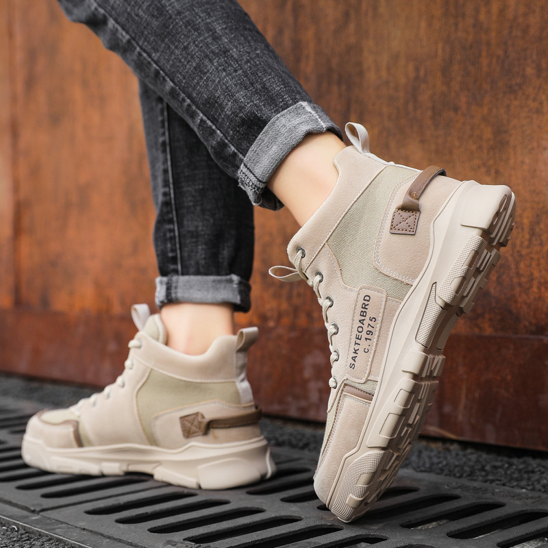 Ddmyoutdoor Igh Top Lace Up Men S Autumn Winter New British Style Work Shoes Casual And Fashionable Martin Boots OUTDOOR