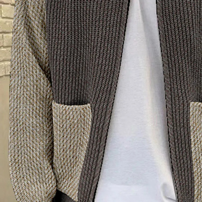 Mens Knitted Sweater Winter Thick Crew Neck Zipper Rib Knit Sweater Fashion Warm Casual Knitwear Coat Cardigan Men Clothing 240816