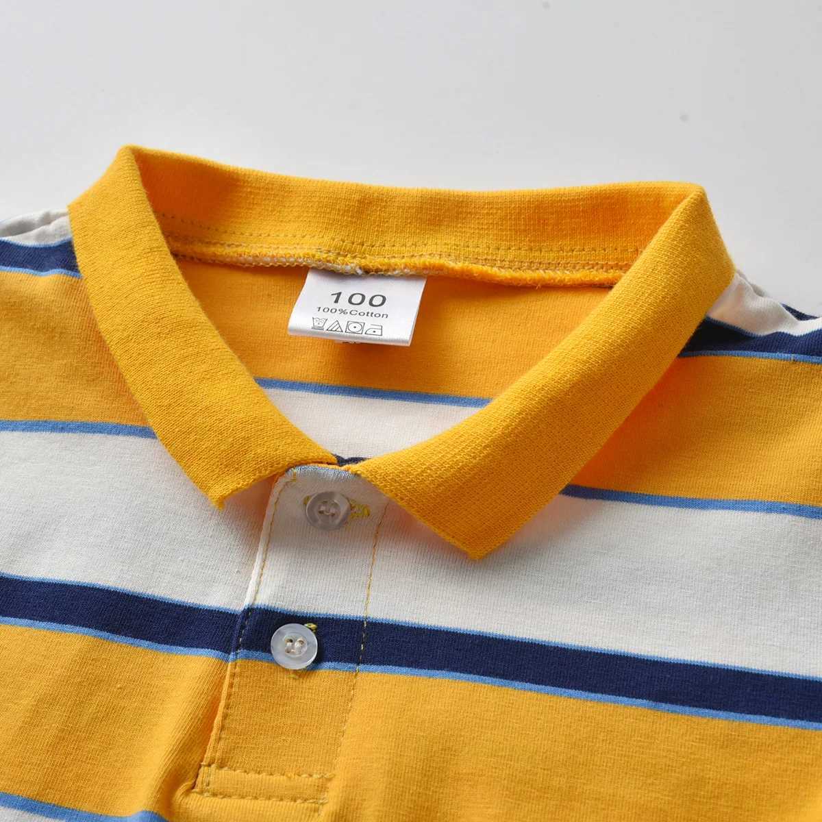 100% pure cotton summer baby polo shirt high curve short sleeved shirt childrens brand shirt boys Srtiped top W241223