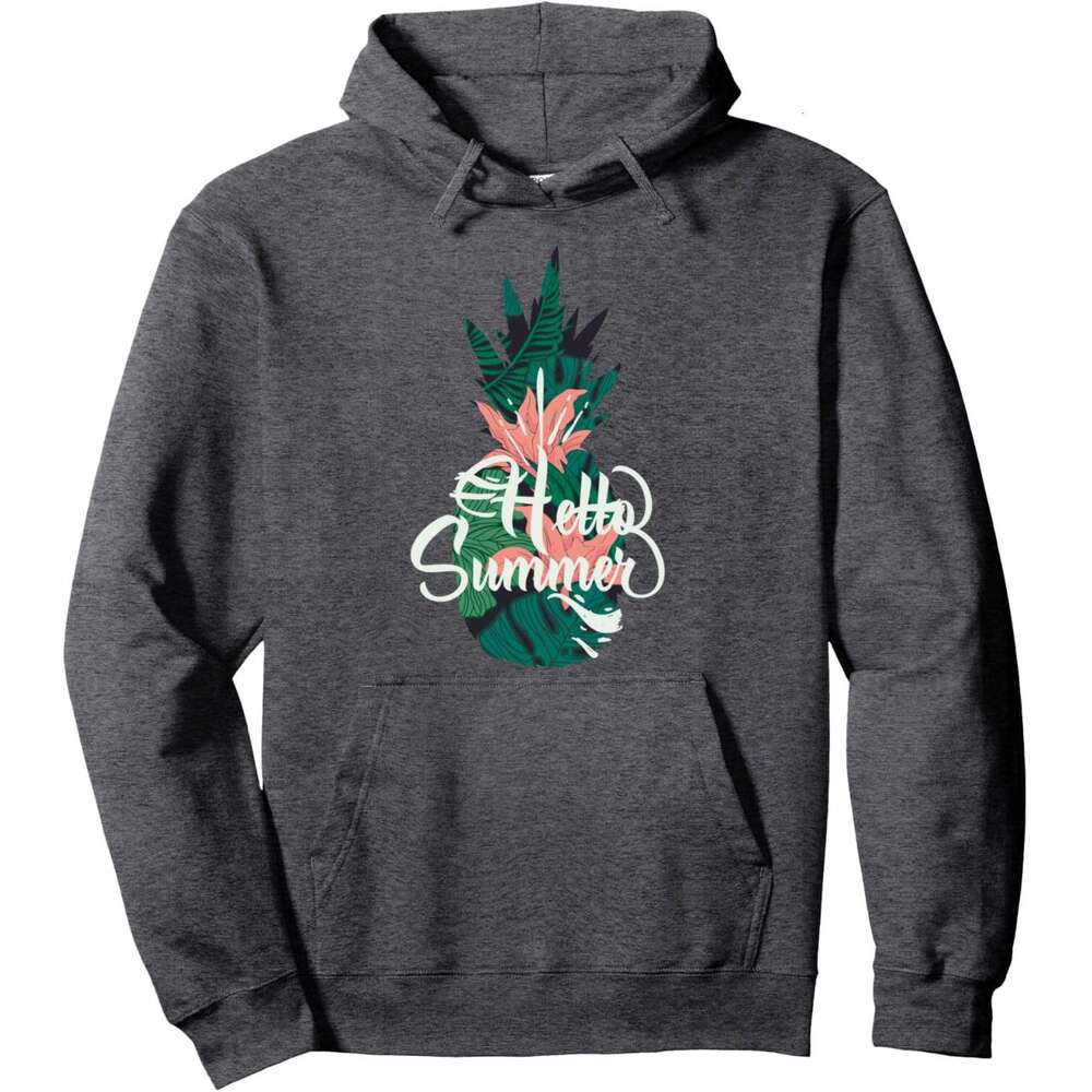 Hoodie for Mens Womens Hello Summer Graphic T shirt Summer Beach Pineapple Vibes Pullover Hoodie Hoodies sweatshirt pullover jacket Long sleeve