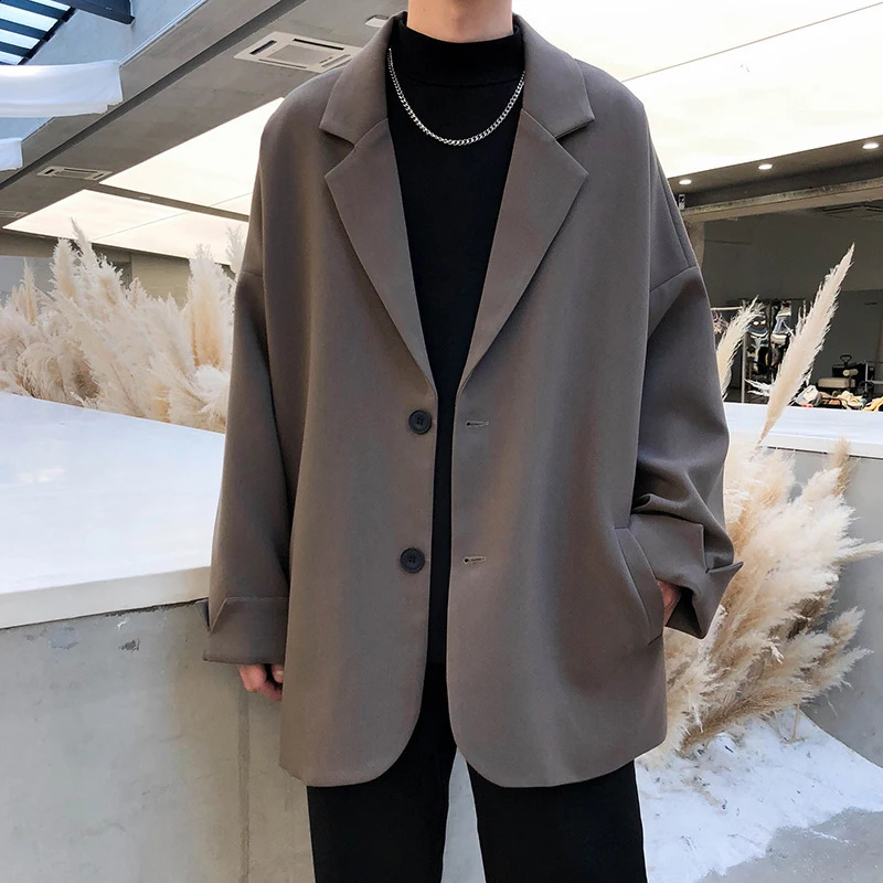 British-style Blazers Men Leisure Trendy Loose Suit Jackets Male Retro Daily Ins Streetwear All-match Simple Korean Suit-tops 240816