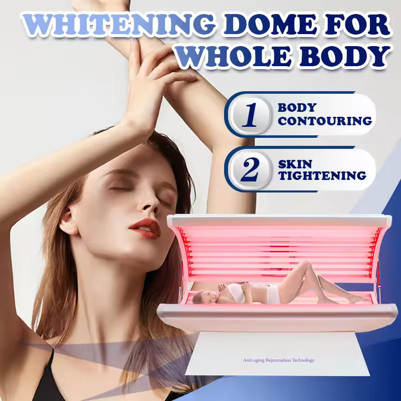 Professional Full Body Anti Aging Skin Tightening Cabin Collagen Chamber Led Lamps Collagen Infrared Red Light Therapy Bed
