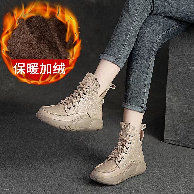 Soft Dad For Autumn And Winter Thick Soled Plush Casual Shoes Igh Top Women S OUTDOOR