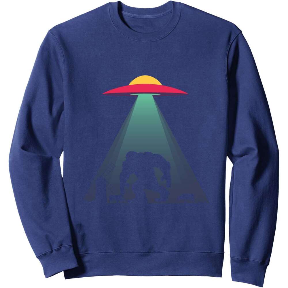 Long Sleeve Shirts For Men Sweatshirt Funny UFO Bigfoot Alien Abduction Windmill Gift Sweatshirt T Shirt Graphic Tee Streetwear Casual Tops Clothes sw