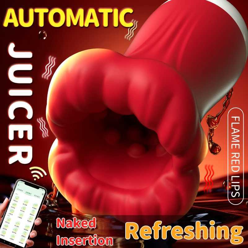 Deep throat sucking male penis training cup automatic remote oral sex masturbation Glance training stimulation strong squeezingW250408