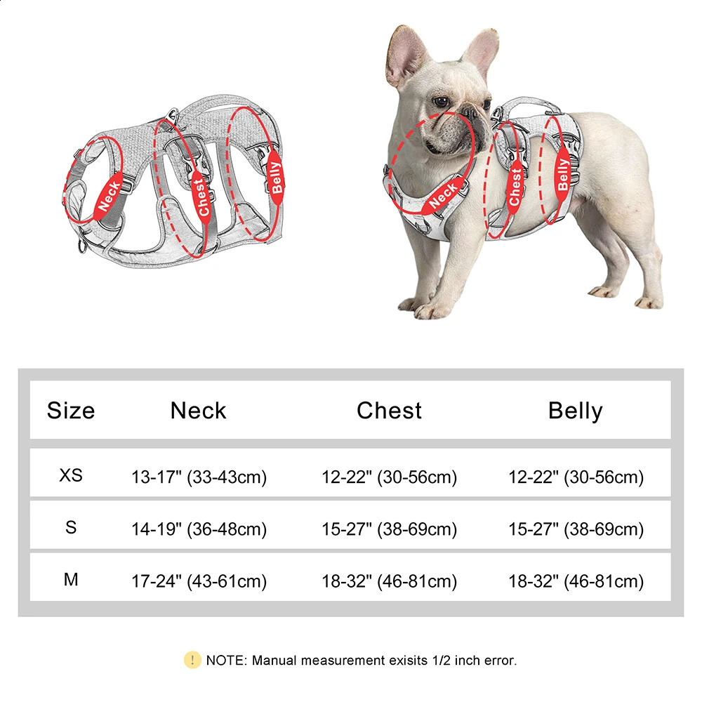 Nylon Pet Dog Harness Reflective Dog Harnesses Durable Vest With Handle Adjustable for Small Medium Large Dogs Bulldog Walking 250206