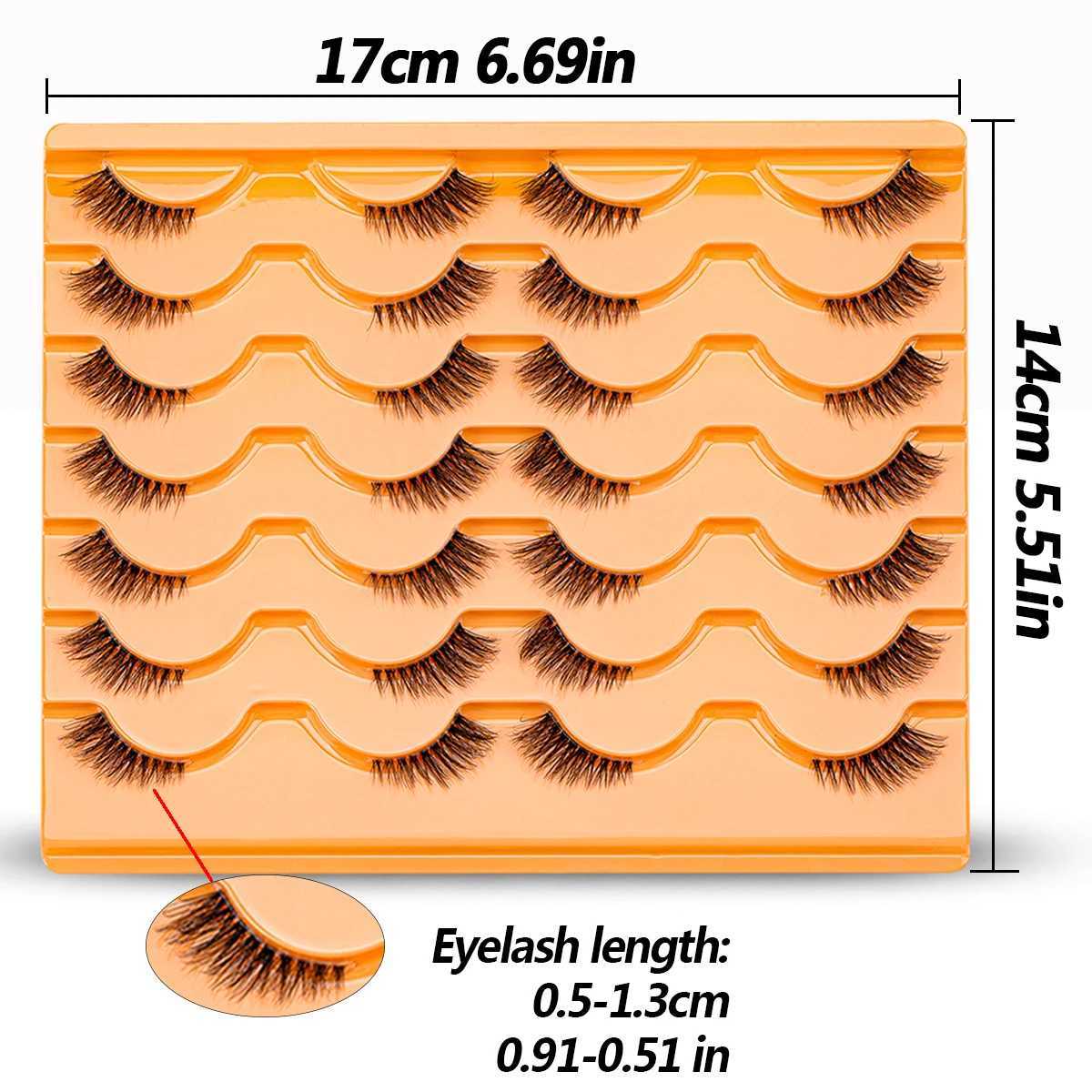 14 pairs of Eey eyelashes artificial mink eyelashes natural fluffy eyelashes extended false eyelashes makeup tool W240803