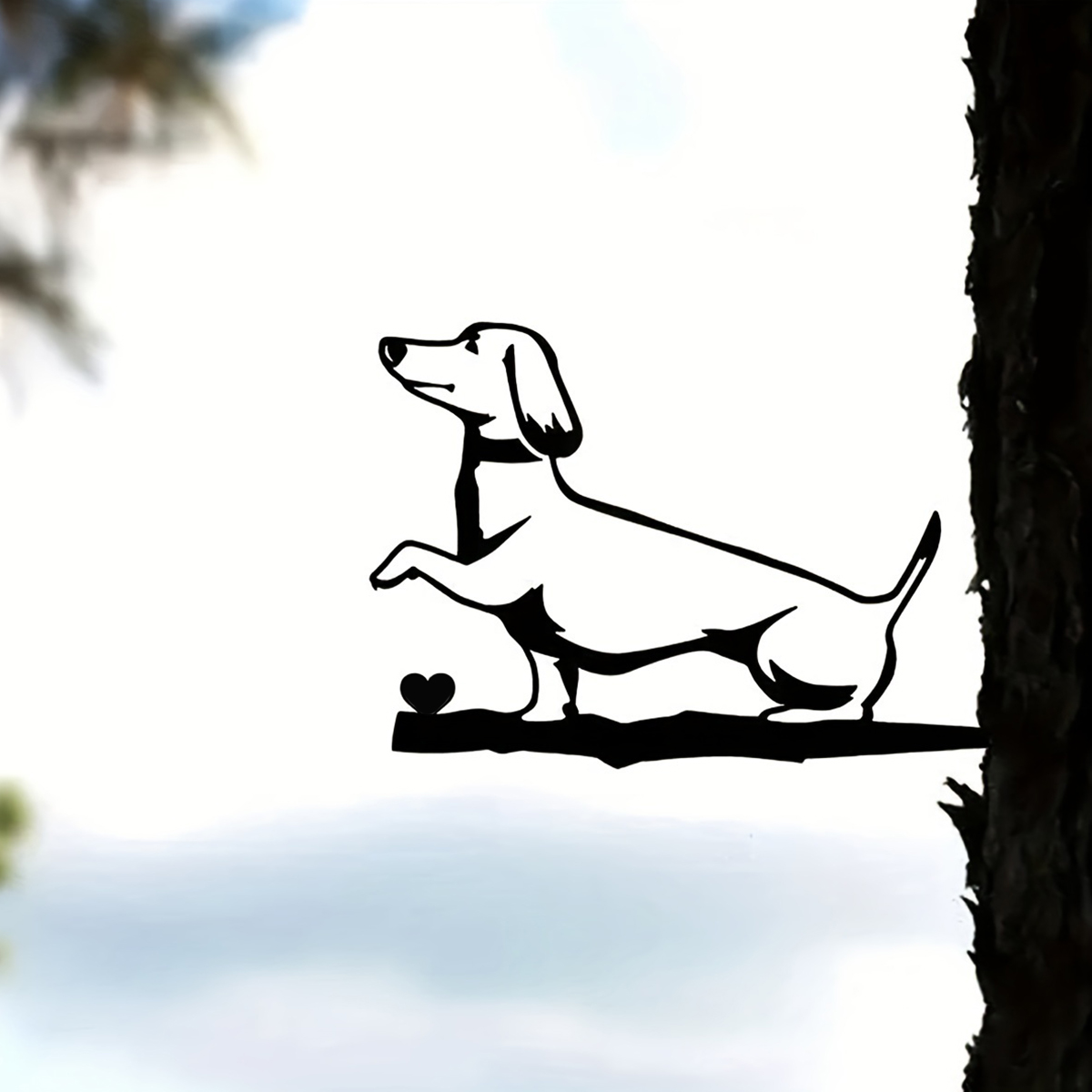Metal Dog Silhouette Animal Silhouette Animal Decoration Garden Stake Farmhouse Backyard Hanging Artwork
