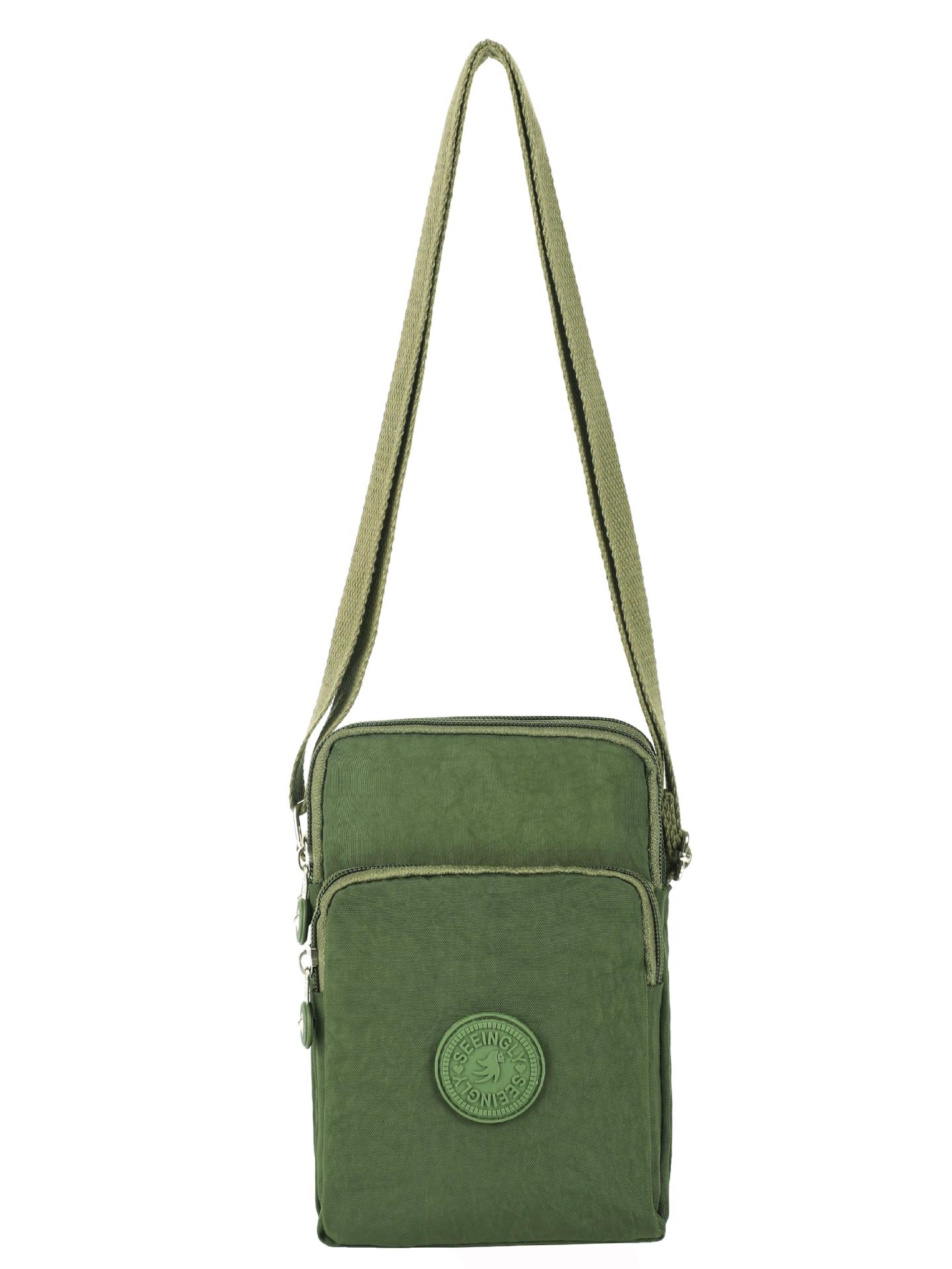 Foreign trade vertical simple bag female Korean version simple zipper single shoulder crossbody vertical version nylon mobile phone bag wholesale