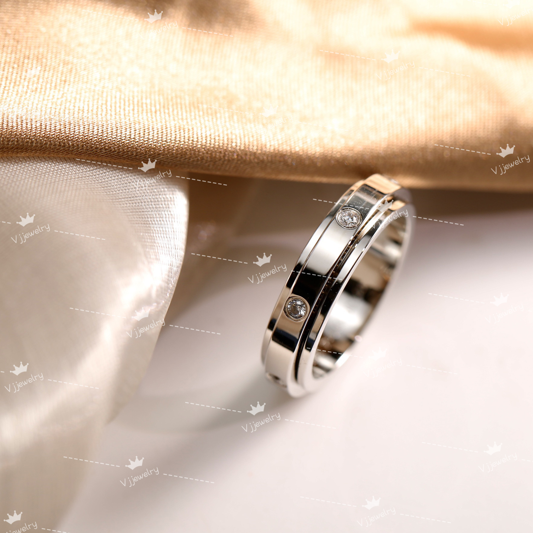 Luxury Rings Rotating Diamond ring Love rings Designer Jewelry Couple rings fashion designer Seven Full Diamond Rings 925 Sterling Silver for Couple Party Gift